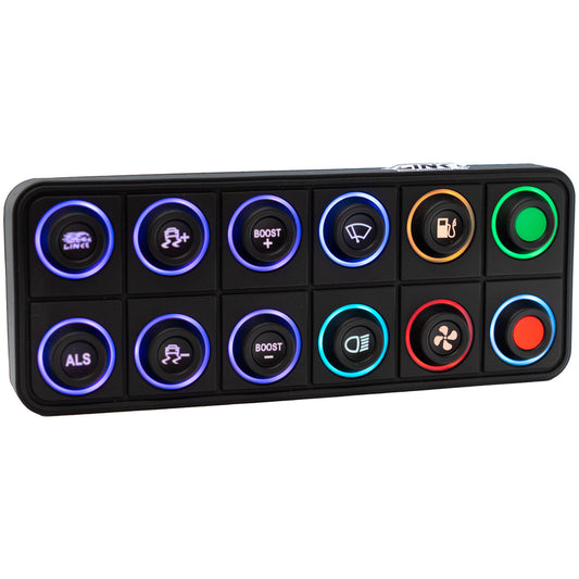 12 key (2x6) CAN Keypad with interchangeable 15mm inserts (sold separately)