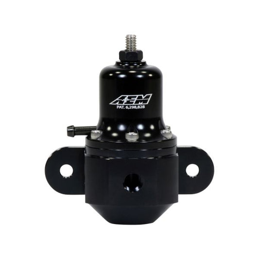 AEM High Capacity Universal Adjustable Fuel Pressure Regulator Black Anodized Inlet