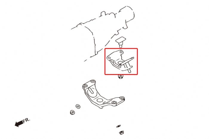 PRATED TRANSMISSION MOUNT ( Uprated Rubber )