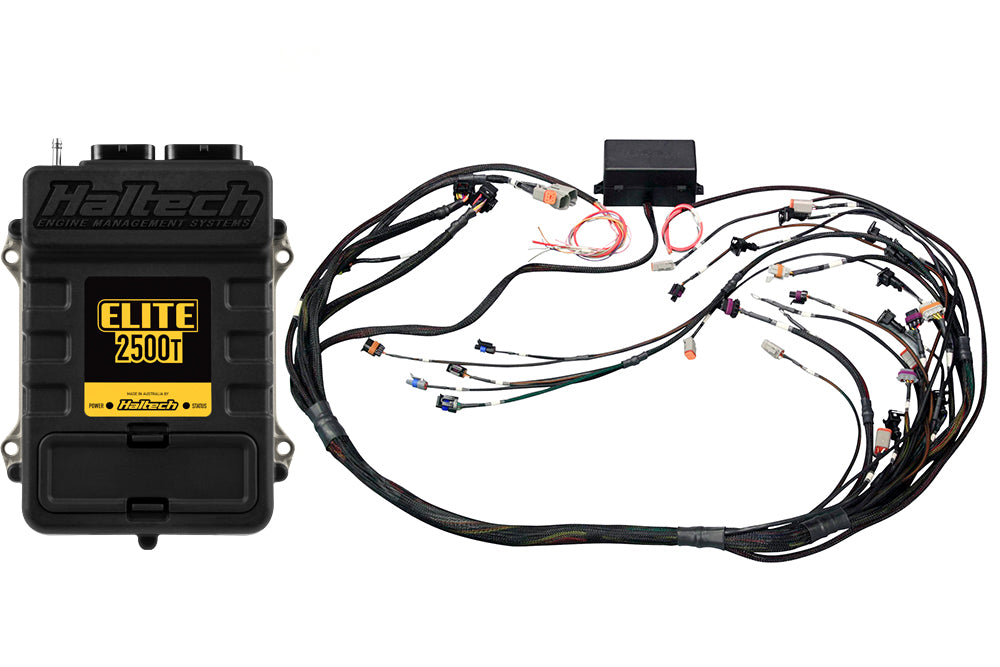 Elite 2500 T + GM GEN IV LSx (LS2/LS3 etc) DBW Ready Terminated Harness Kit, Injector Connector: Bosch EV6 (as per factory)