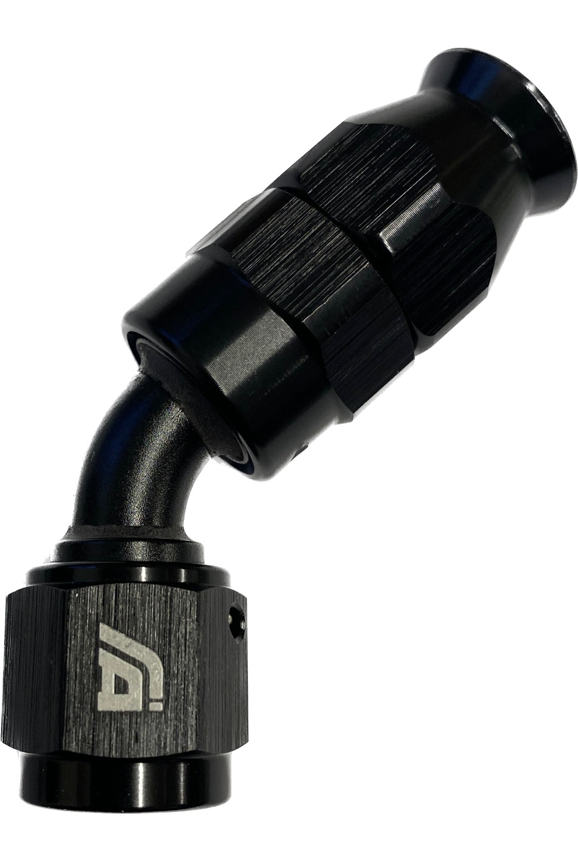 AN-06 PTFE Hose End 45° - Black