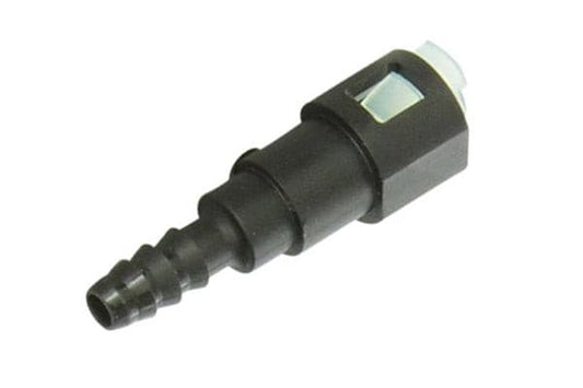 Radium Adapter Fitting 5/16 Sae Fem To 3/8 Inch Hose Barb.