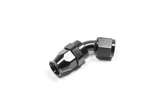 Radium 8An Hose End, 45 Degree, Ptfe, Black.