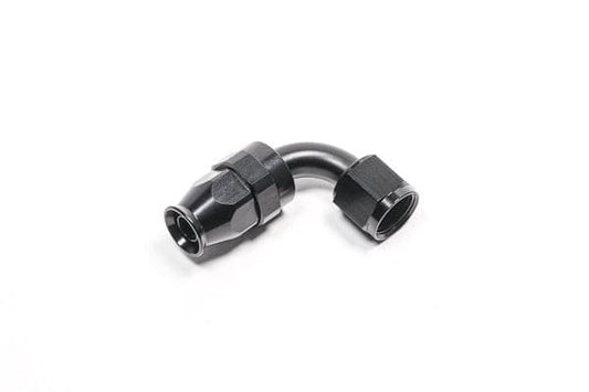 Radium 8An Hose End, 90 Degree, Ptfe, Black.