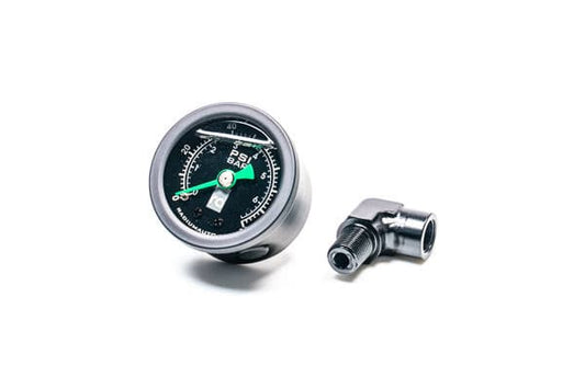 Radium Fuel Pressure Gauge With 90Deg Adapter.