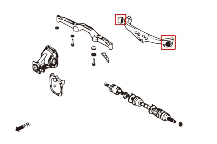 Rear Differential Support Arm Bush (Uprated Rubber)