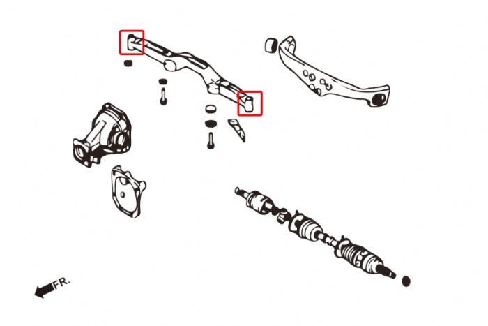 Rear Differential Support Member Bush NON AYC (Uprated Rubber)
