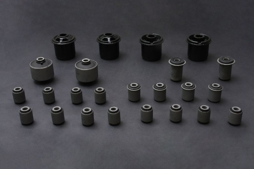 NISSAN 200SX S13
COMPLETE BUSHING KIT
(HARDEN RUBBER) 24PCS/SET