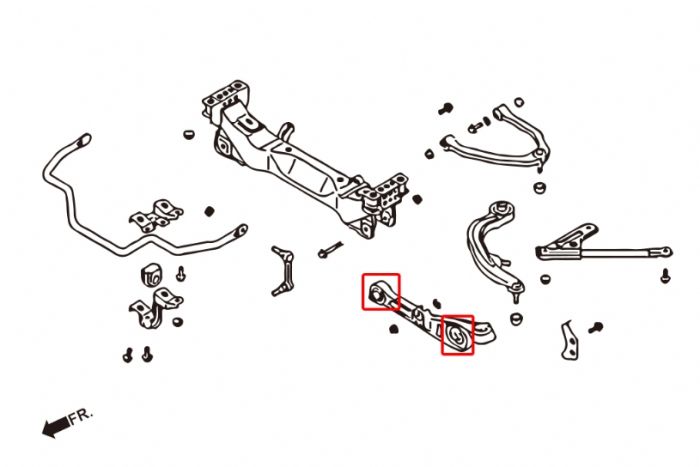 Front Lower Arm Bush (Uprated Rubber)