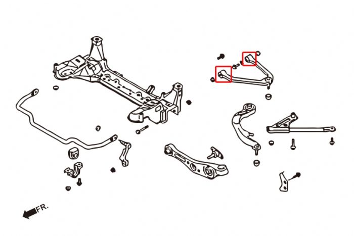 Front Upper Arm Bush (Uprated Rubber)