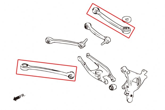 Rear Lower Arm - Front Adjustable  (Rose Joint))