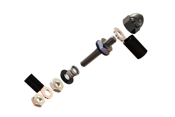 Radium Electrical Bulkhead Stud Kit 6 Pack
