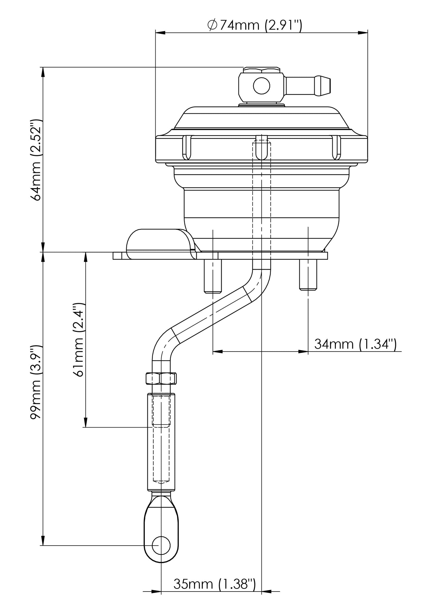 Turbosmart IWG75 Wastegate Actuator Suit Garrett GTX28R SR20 7PSI