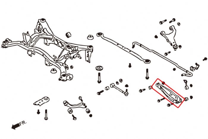 REAR LOWER CONTROL ARM ADJUSTABLE ( Rose Joint )
