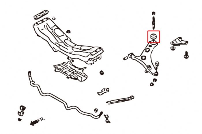 FRONT LOWER ARM BUSH - REAR ( Rose Joint )