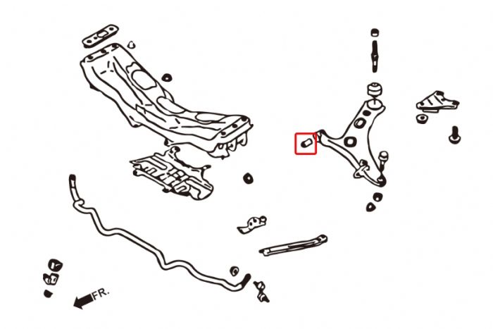 FRONT LOWER ARM BUSH - FRONT ( Rose Joint )