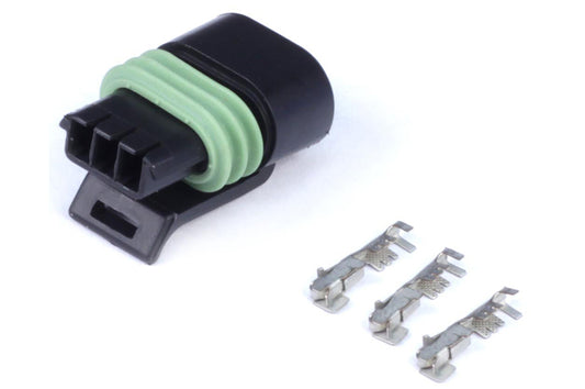 Plug and Pins Only - Delphi 3 Pin Single Row Flat Coil Connector
