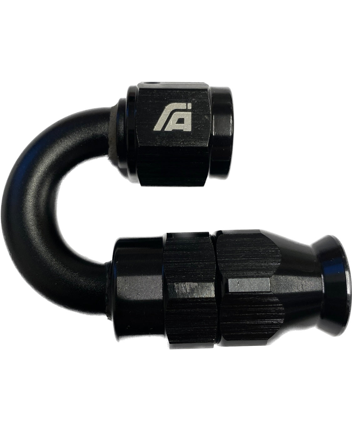 AN-06 PTFE Hose End 180° - Black