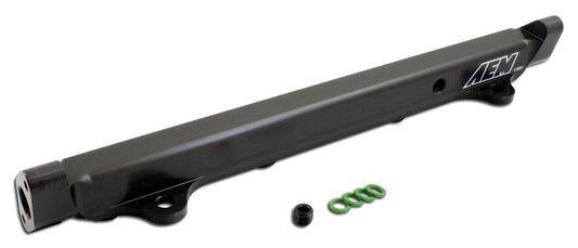 AEM High Volume Fuel Rail Black Mitsubishi 4G63