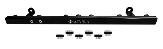 Toyota 2JZ Top Feed Conversion rail including fixing spacers, bolts and manifold adapters to suit ASNU injectors