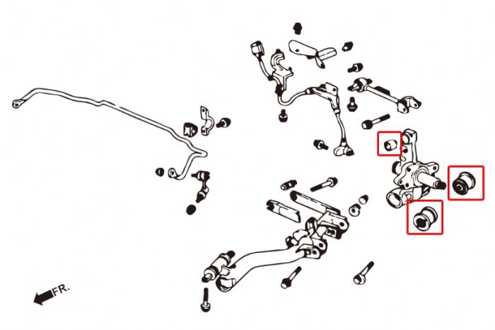 Rear Knuck;e Bush Kit (Rose Joint)