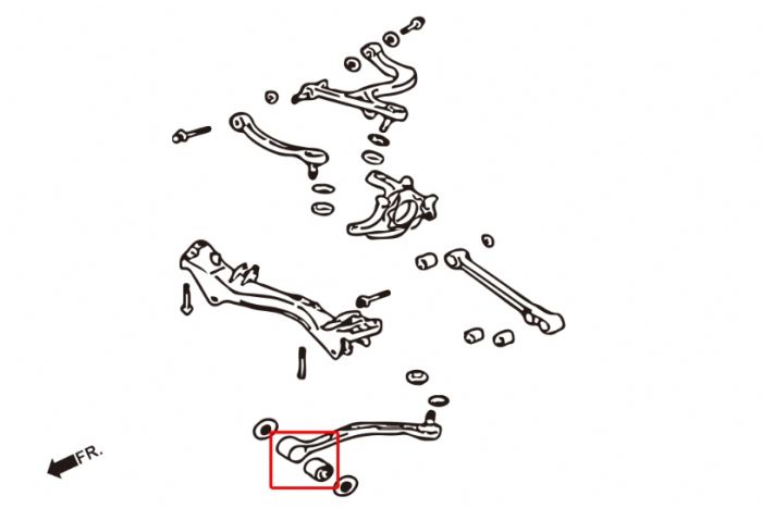 Rear trailing Arm Bush (Rose Joint)