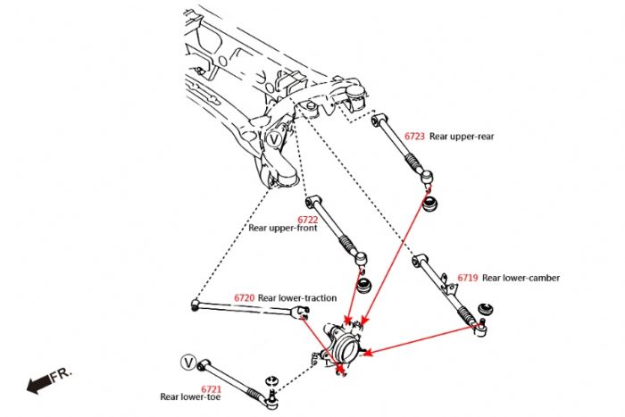 Rear camber Arm Adjustable (Rose Joint)