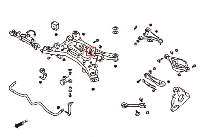 Differential Rear Mounting Bush (Uprated Rubber)