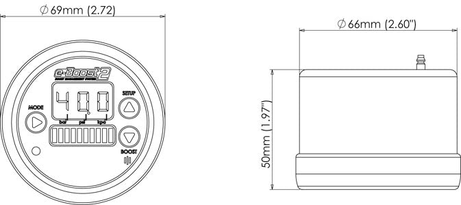 Turbosmart Eboost2 66mm Electronic Boost Controller